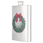 ゴルフボールクリスマスリース フラスク (左)