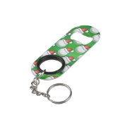 ゴルフボールクリスマス帽子 キーホルダー栓抜き (裏面アングル)