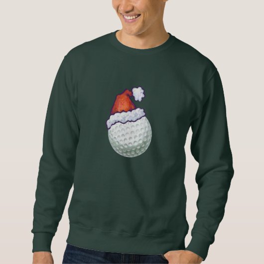 ゴルフボールクリスマス帽子 スウェットシャツ (正面)