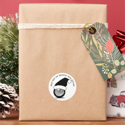 ゴルフボールクリスマス ラウンドシール (クリスマス)