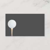 ゴルフボールクリーンなミニマリストのグレーと白カスタム色 名刺 (裏面)