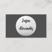 ゴルフボールクリーンなミニマリストのグレーと白カスタム色 名刺 (正面)