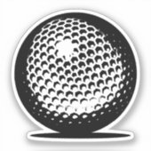 ゴルフボールクローズアップスポーツ シール (正面)