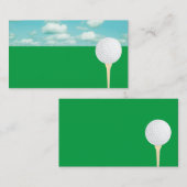 ゴルフボールグリーンとブルーゴルフ両面 名刺 (正面/裏面)