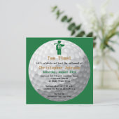 ゴルフボールグリーンゴルフ退職パーティの招待状 招待状 (スタンド正面)