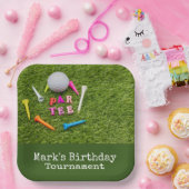 ゴルフボールグリーン付きゴルフパルティー ペーパープレート (パーティー)