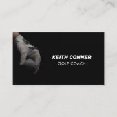 ゴルフボールゴルフコーチブラック 名刺 (正面)