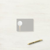 ゴルフボールゴルフデザインポストit note gray ポストイット (デスク上)