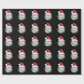 ゴルフボールサンタハットクリスマスゴルフクリスマスライト ラッピングペーパー (フラット)