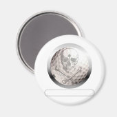 ゴルフボールスカル及びクロスボーン マグネット (正面/裏面)