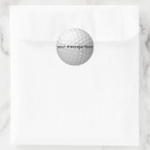 ゴルフボールスタンプ – メッセージの追加 ラウンドシール (バッグ)