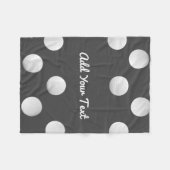 ゴルフボールスポーツ愛好家はあなたの名前または文字を追加 フリースブランケット (正面(横))