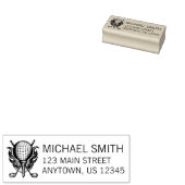 ゴルフボールティークラブコースアドレパーソナライズされたス ラバースタンプ (押印)