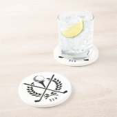 ゴルフボールティーゴルフクラブモノグラムゴルファースポーツ コースター (側面)