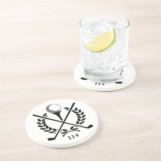 ゴルフボールティーゴルフクラブモノグラムゴルファースポーツ コースター (側面)