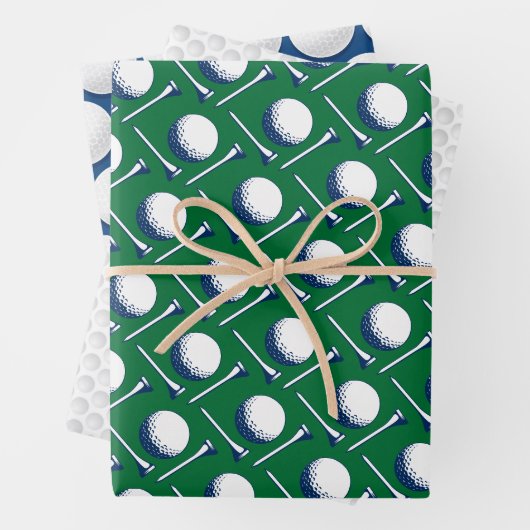 ゴルフボールティースディンプルモダンゴルフおもしろい ラッピングペーパーシート (インサイチュ)