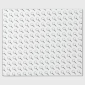 ゴルフボールティースポーツクラシック白黒スポーツ ラッピングペーパー (フラット)