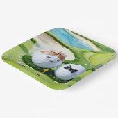 ゴルフボールティーズパ付きゴルフ結婚新郎新婦 ペーパープレート (傾斜あり)