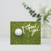 ゴルフボールティー付きゴルフサンキューカード ポストカード (スタンド正面)