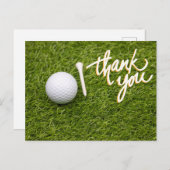 ゴルフボールティー付きゴルフサンキューカード ポストカード (正面/裏面)