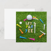 ゴルフボールティー付きゴルフパルティーパーティーカラフル (正面/裏面)