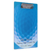 ゴルフボールテクスチャディンプルアークティックブルーパーソナライズされた_A クリップボード (右)