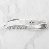 ゴルフボールテクスチャー&クラブイニシャルモノグラム ソムリエナイフ (裏面)