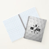 ゴルフボールテクスチャー&クラブイニシャルモノグラム ノートブック (内部)