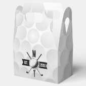 ゴルフボールテクスチャー&クラブイニシャルモノグラム フェイバーボックス (オープン)