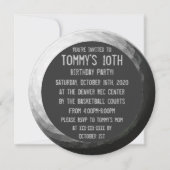 ゴルフボールテーマサークルパーティの招待状 招待状 (裏面)