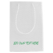 ゴルフボールディンプルを追加した文字モダンスポーツ ミディアムペーパーバッグ (正面)