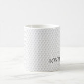 ゴルフボールディンプルクラシックイニシャルスポーツゴルファー コーヒーマグカップ (中央)