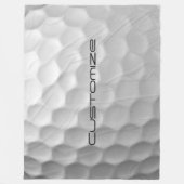 ゴルフボールディンプルパターパーソナライズされたン文字 フリースブランケット (正面)