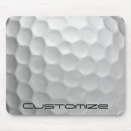 ゴルフボールディンプルパターパーソナライズされたン文字 マウスパッド (正面)