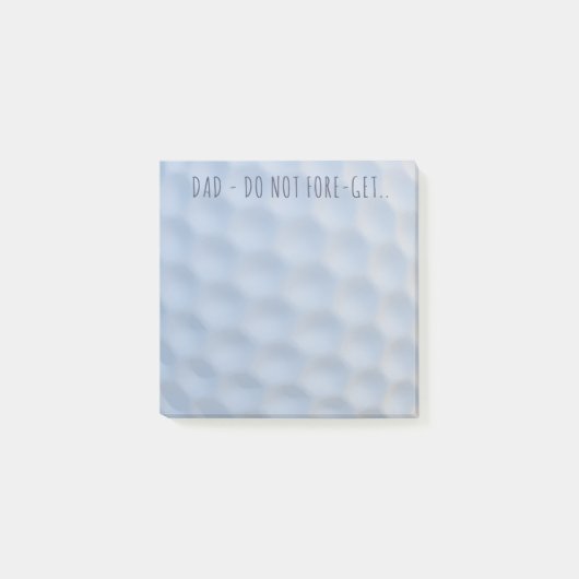 ゴルフボールディンプルパーソナライズされたがノートをポスト ポストイット (正面)