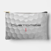 ゴルフボールディンプルパーソナライズされた文字及びナンバー アクセサリーポーチ (正面)