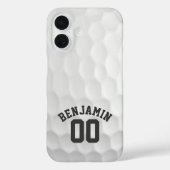 ゴルフボールディンプル及び名前をカスタムする番号 Case-Mate iPhoneケース (裏面)