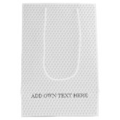 ゴルフボールディンプル追加文字クラシックスポーツ ミディアムペーパーバッグ (裏面)