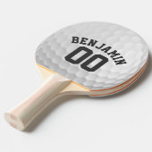 ゴルフボールディンプル(名前をカスタムする番号) 卓球ラケット (正面アングル)