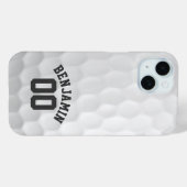 ゴルフボールディンプル(名前をカスタムする番号) Case-Mate iPhoneケース (裏面 (横))