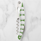 ゴルフボールデザインコルクスクリュー ソムリエナイフ (正面)