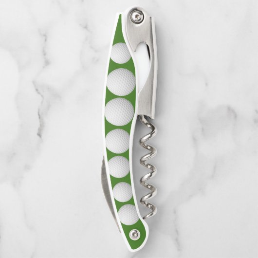 ゴルフボールデザインコルクスクリュー ソムリエナイフ (裏面)