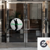 ゴルフボールデザイン窓貼り ウィンドウサイン (オフィスドア)