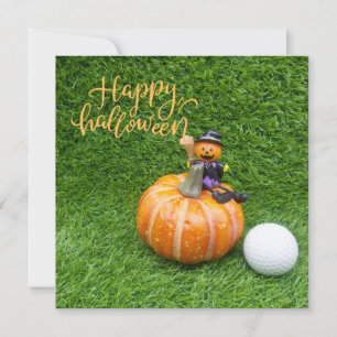 ゴルフボールハロウィンでゴルファーにハロウィーン カード