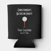 ゴルフボールバチュラーパーティ結婚式の引き出物 缶クーラー (裏面)