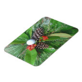 ゴルフボールパインコーンと常緑樹クリスマス マグネット (左側)