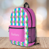 ゴルフボールパターン付きダイヤモンドゴルフカート プリントバックパック