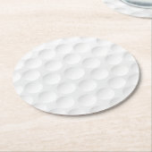 ゴルフボールパターン ラウンドペーパーコースター (アングル)