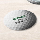 ゴルフボールパーティー ラウンドペーパーコースター (アングル)