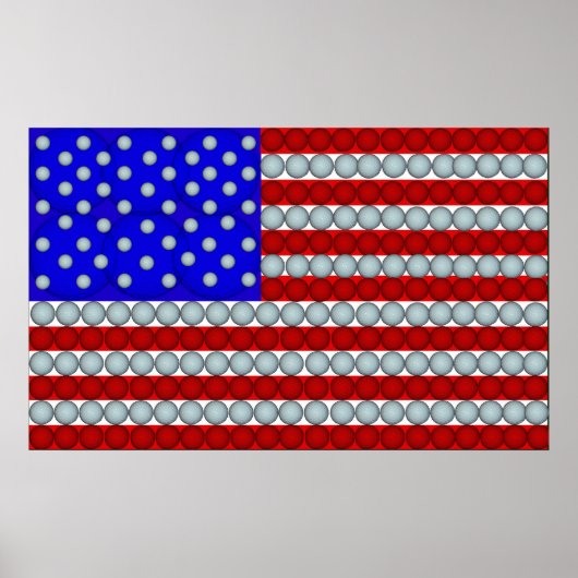 ゴルフボールフラグ ポスター (正面)